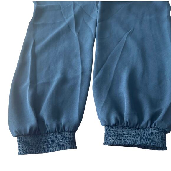 FORTUNE+IVY LONG SLV, V-NECK, LACE SHOULDER BLOUSE, WOMENS, XL, NAVY BLUE - Picture 8 of 12